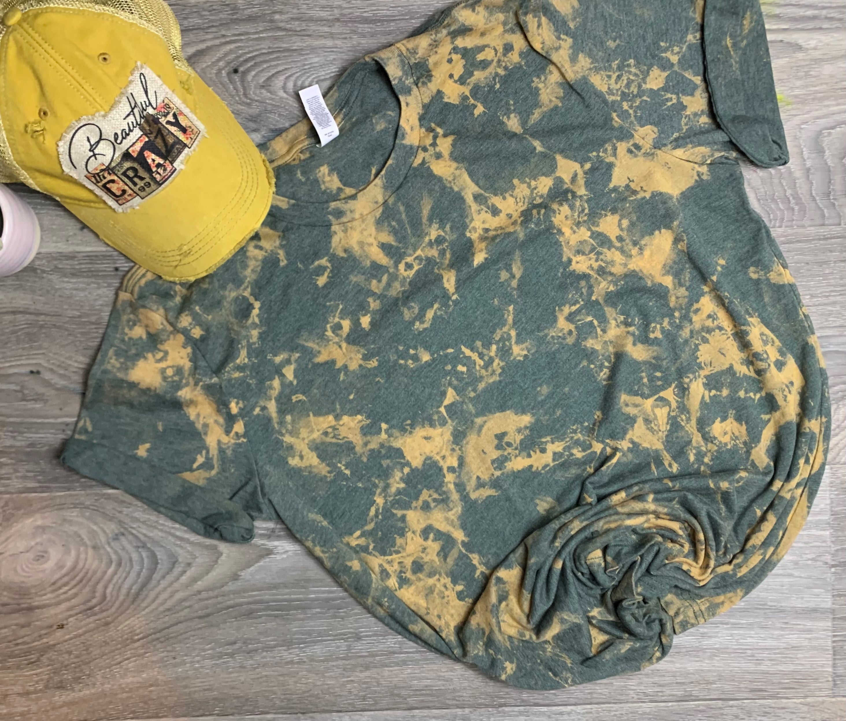 Acid Wash Unisex T Shirt, mineral wash t shirt, acid wash shirt, Snow Washed Shirt, custom bleached tee