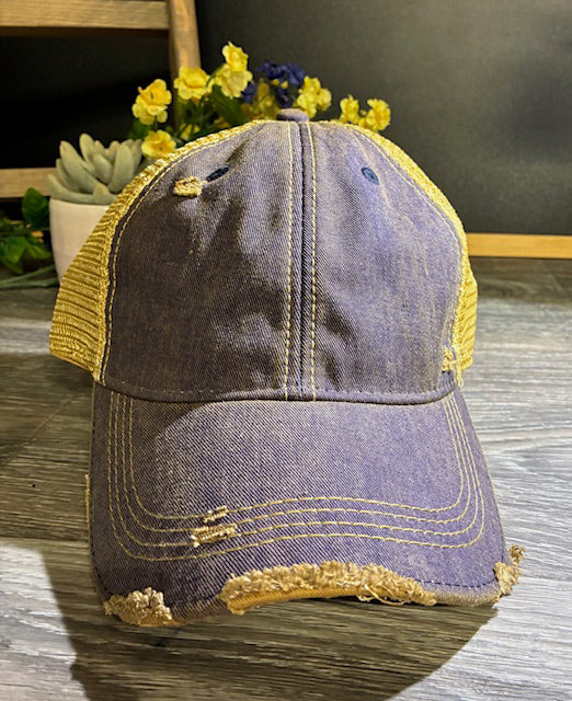 Distressed Hat, Unisex trucker Cap, Vintage Cap, Weathered Cap, vintage hat, headmost hat