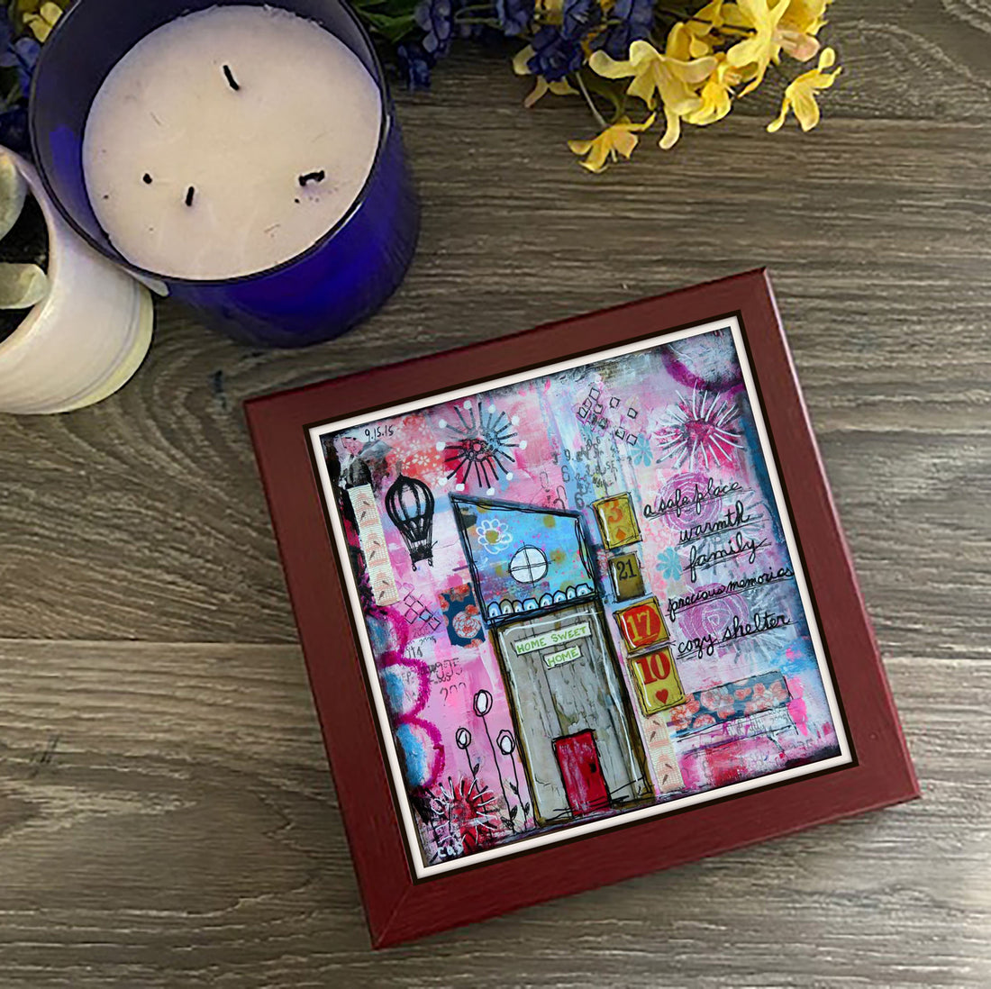 Art tile- Trivet-ceramic tile- Hot plate - Custom Photo Ceramic Tile Hotplate - Colorful tile-kitchen decor-ceramic trivet- kitchen decor