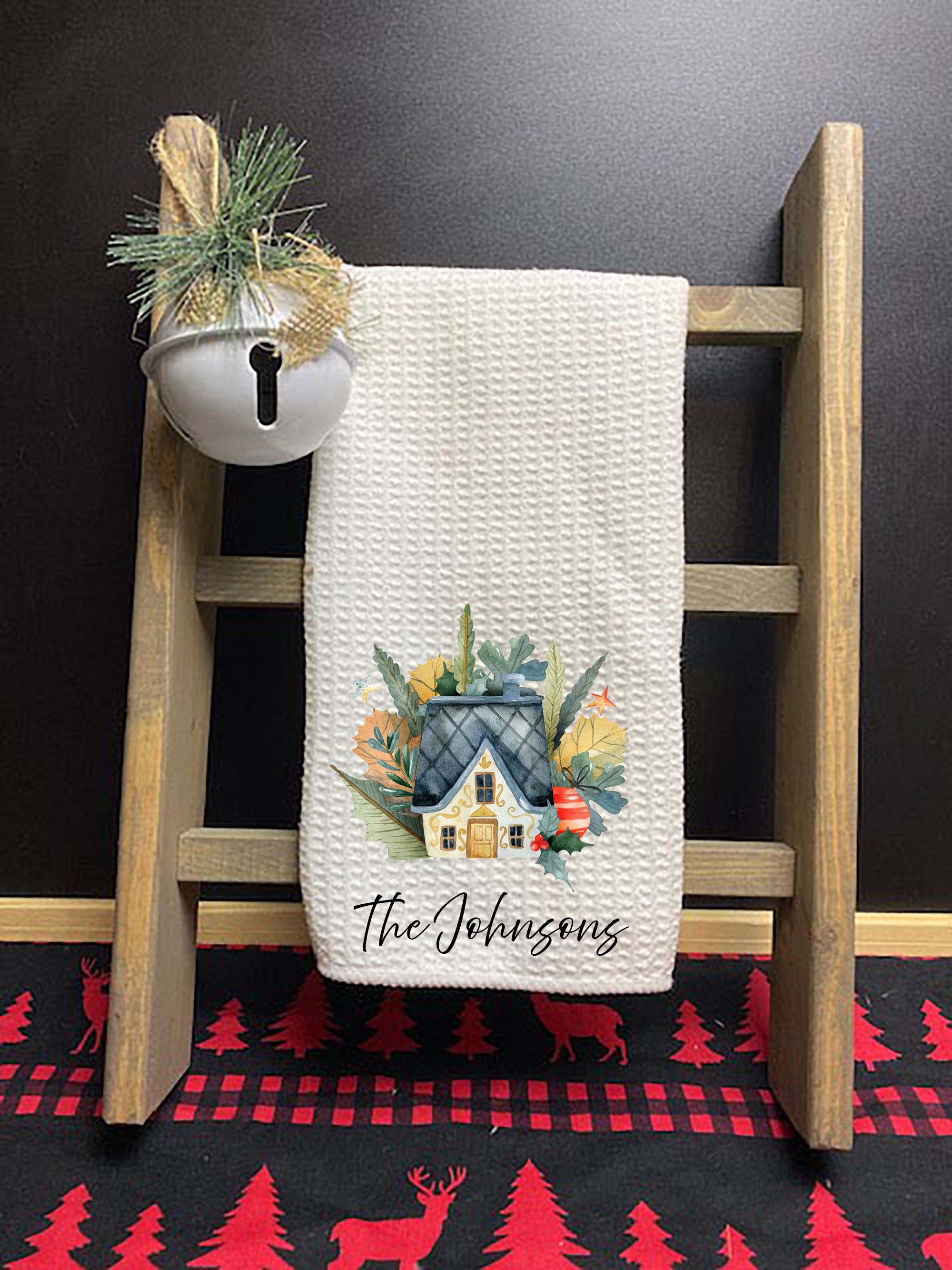 Christmas House Dish Towels