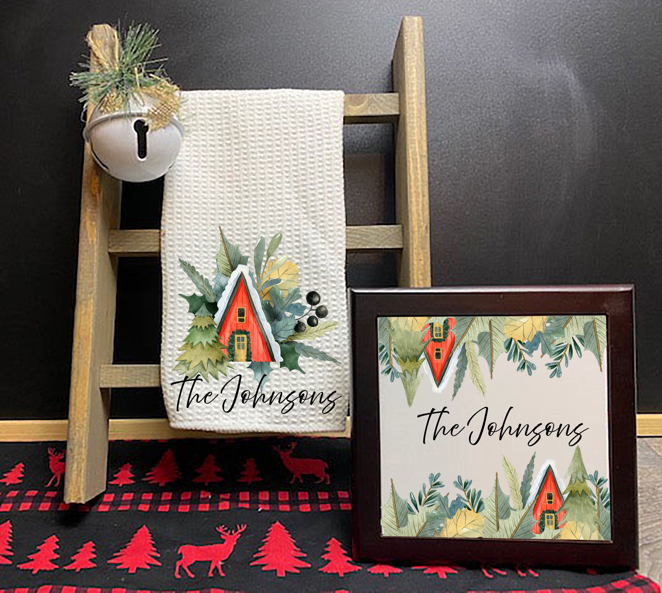 Christmas House Dish Towels