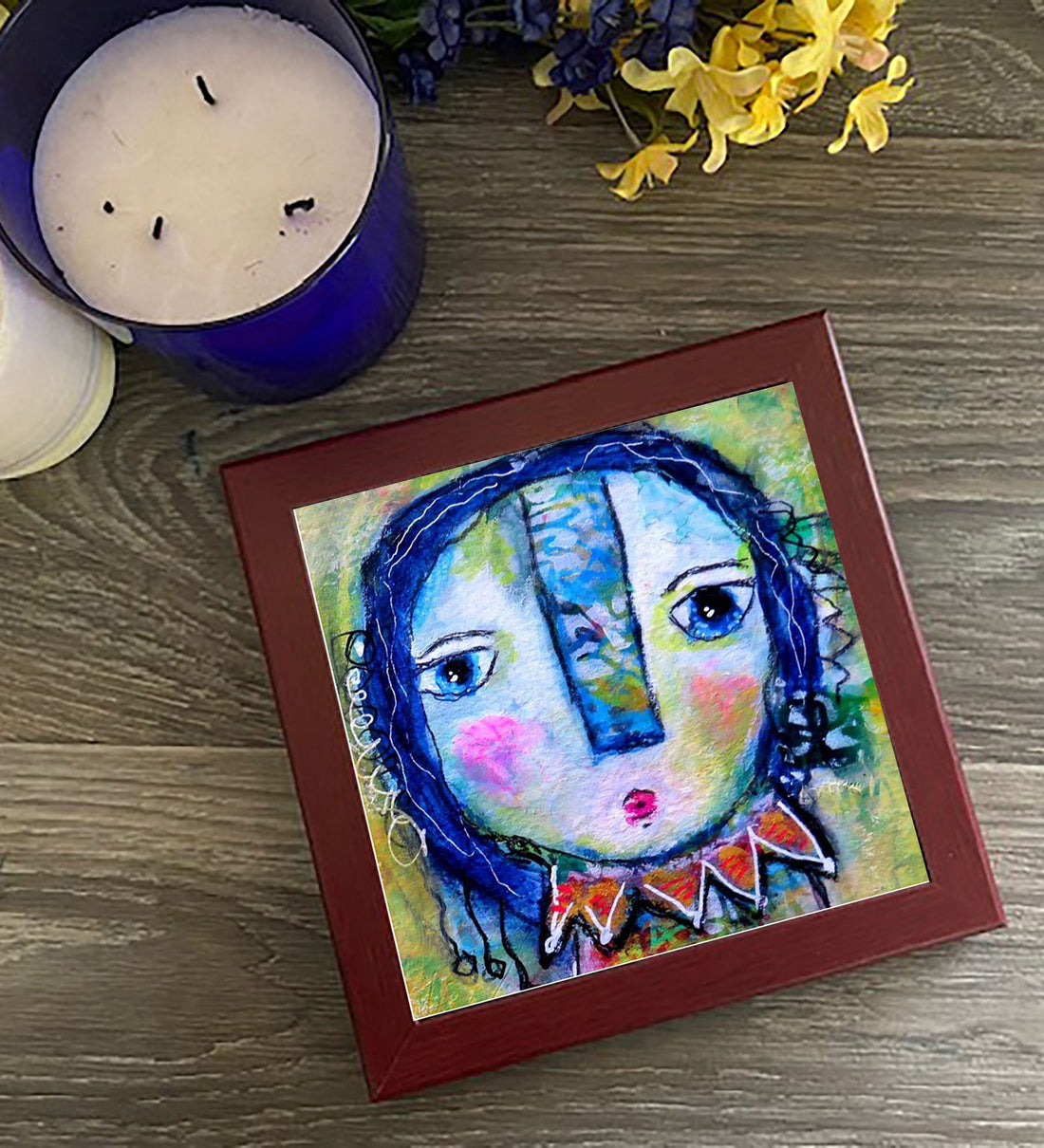 Art tile- Trivet-ceramic tile- Hot plate - Custom Photo Ceramic Tile Hotplate - Colorful tile-kitchen decor-ceramic trivet- kitchen decor