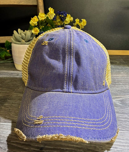 Distressed Hat, Unisex trucker Cap, Vintage Cap, Weathered Cap, vintage hat, headmost hat