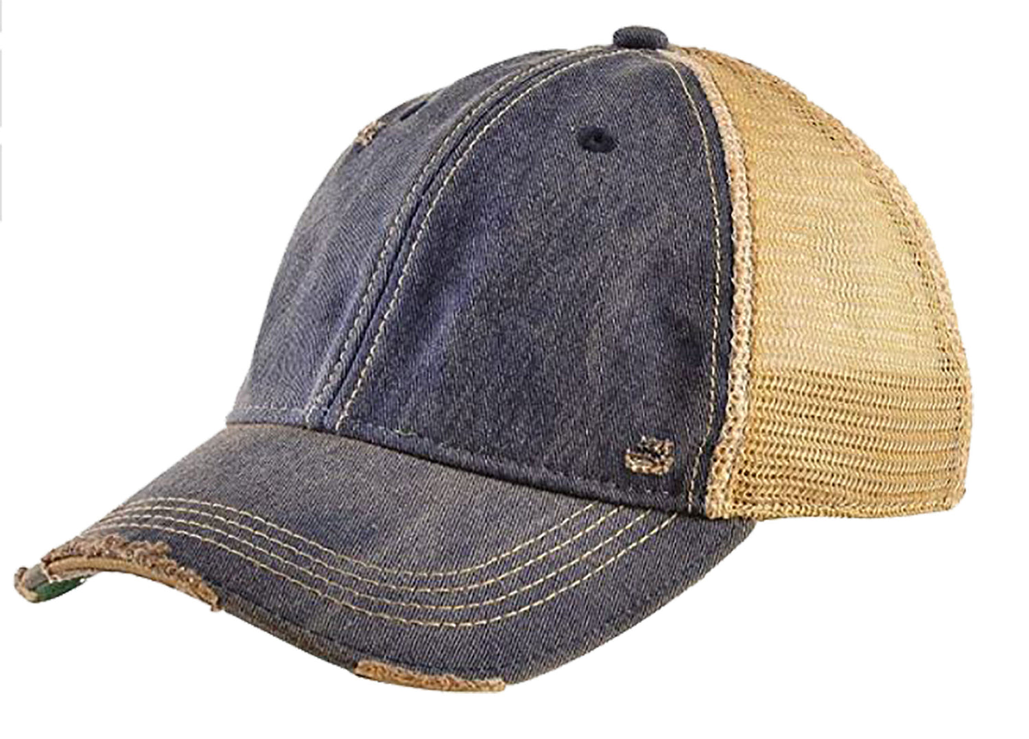 Custom Hat, Distressed Hat, Unisex trucker Cap, Vintage Cap, Weathered Cap, Custom Logo Cap, Raggedy Patch Hat, Logo Cap, Headmost brand