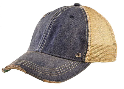 Custom Hat, Distressed Hat, Unisex trucker Cap, Vintage Cap, Weathered Cap, Custom Logo Cap, Raggedy Patch Hat, Logo Cap, Headmost brand